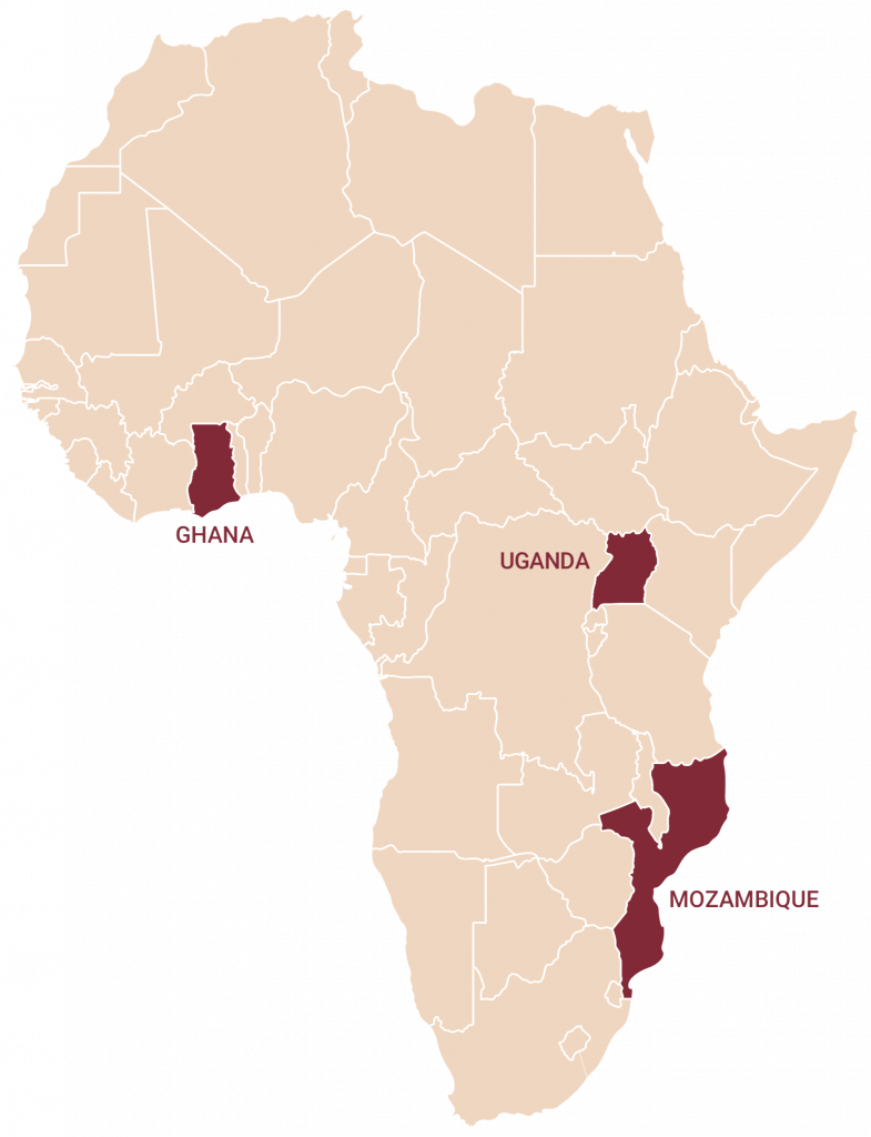 Map of the CONNECT project countries